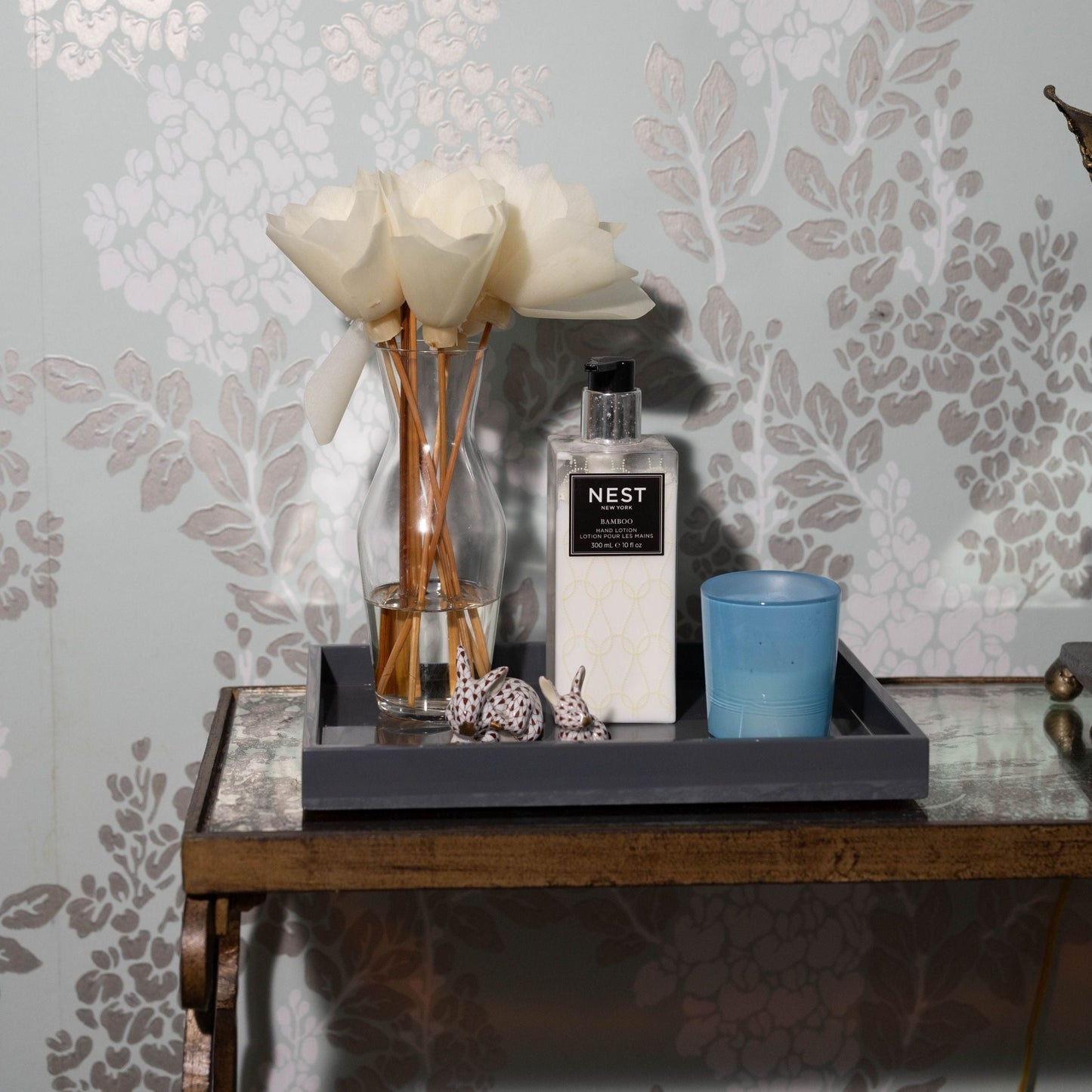 Dark Gray Lacquered Classic Tray