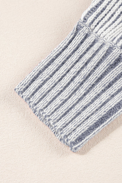 Ashleigh Blue Striped Ribbed Sweater