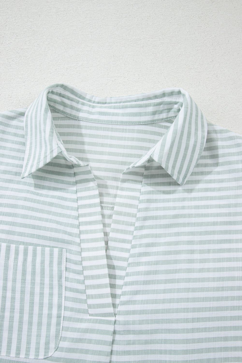 White Stripe Beach Cover Up Shirt – Collared Long Sleeve Button Down