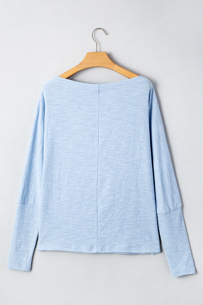 Beau Blue Batwing Sleeve Top