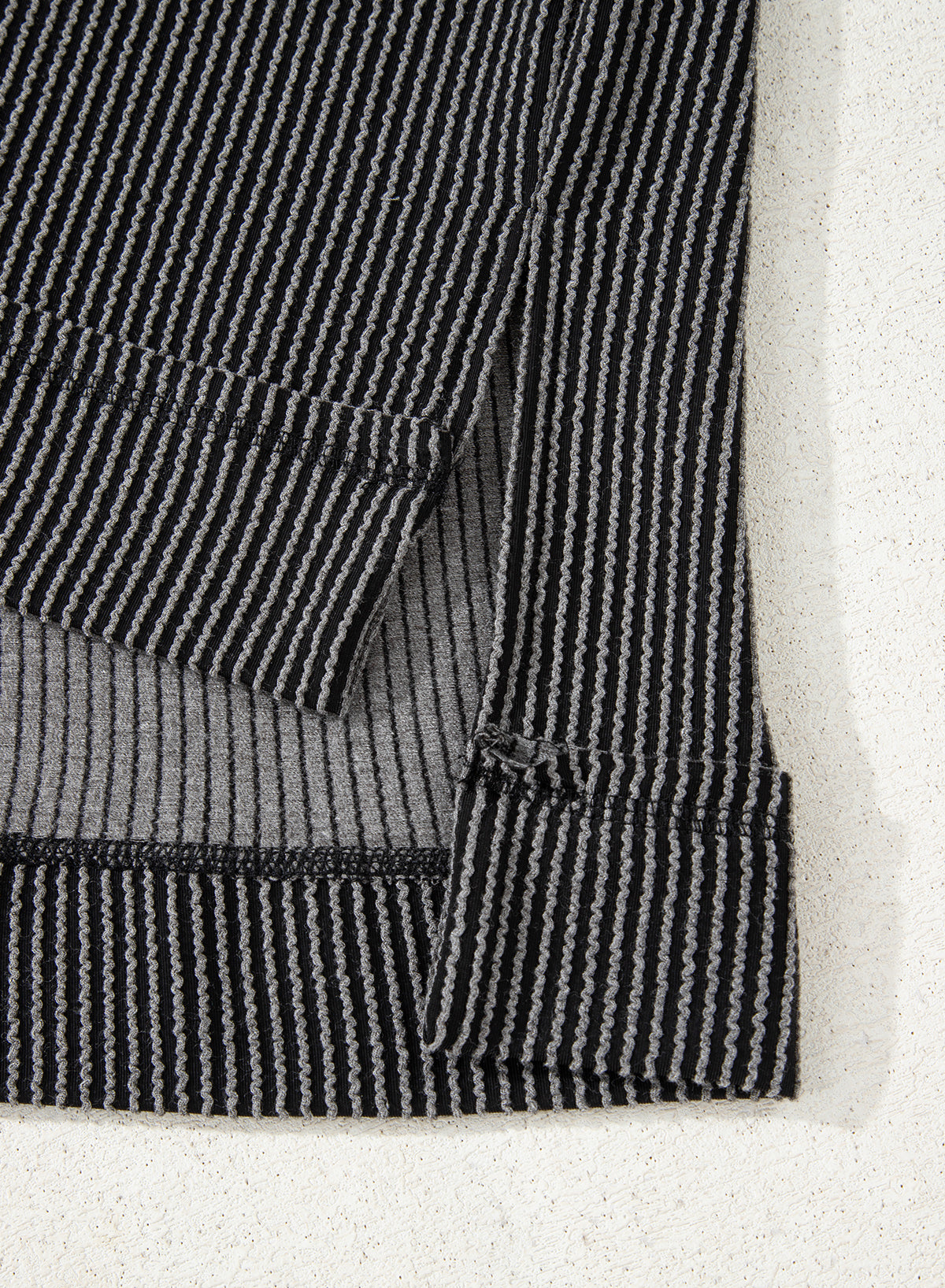 Sky Blue Corded Lantern Sleeve Top & Ruffled Mini Skirt Set