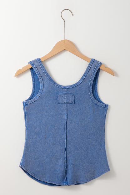 Sky Blue Notch Neck Tank – Vintage Coastal Staple