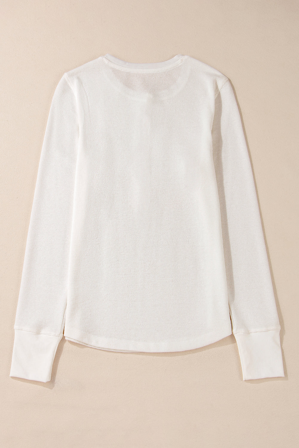 Harbor Waffle Button Top – White