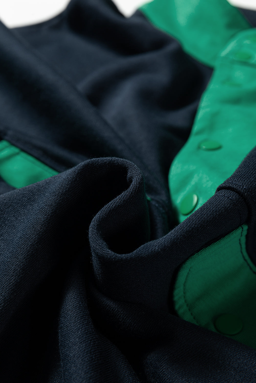 Navy Colorblock Pullover + Shorts Set 2pcs Outfit