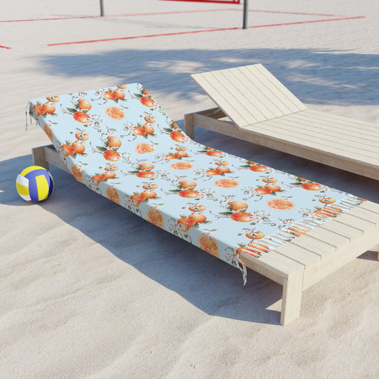 Boho Beach Boulder Cloth - Orange Crush Design