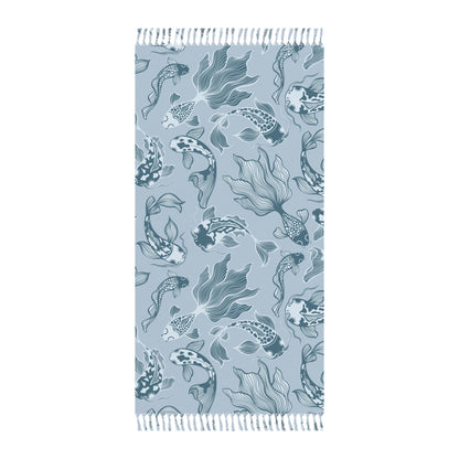 Boho Beach Boulder Cloth - Blue Koi