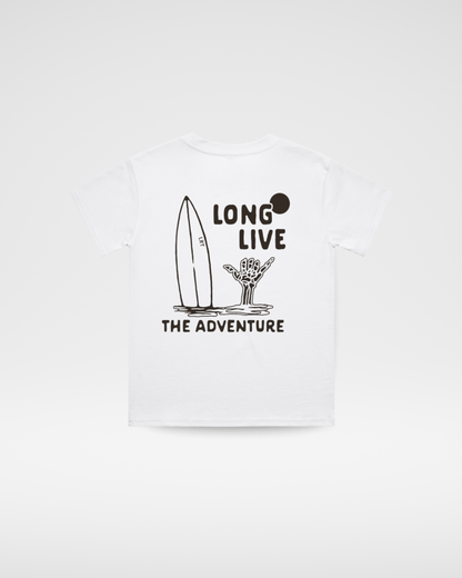 LONG LIVE THE ADVENTURE TEE - WHITE