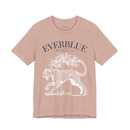 Vintage Cheetah & Palms Tee – Everblue Charleston Edition
