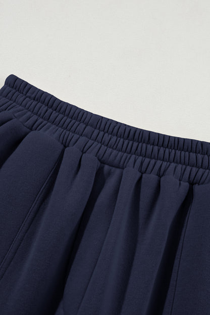 Coastal Activewear Set – High Waist Joggers & Long Sleeve Top, Gray