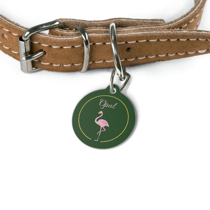 Flamingo Pet Tag – Personalized Pet ID