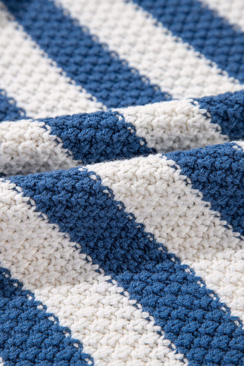 Blue Stripe Hooded Sweater