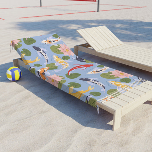 Boho Beach Boulder Cloth - Bold Koi Design
