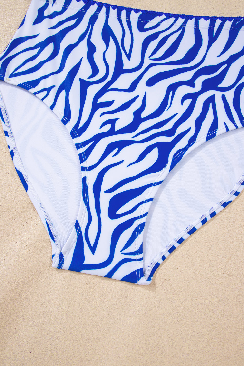 Colorblock High Waist Bikini – Adjustable V Neck Swim Set