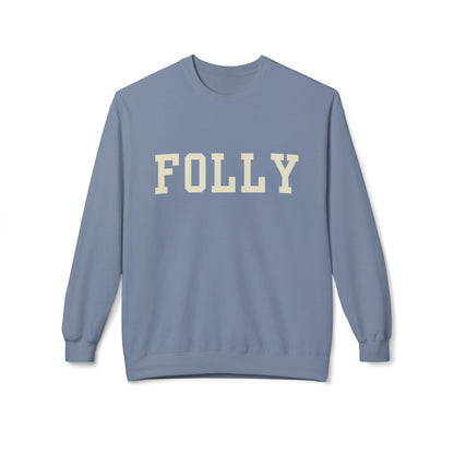 Coastal Collegiate Comfort: The Softstyle Folly Crewneck
