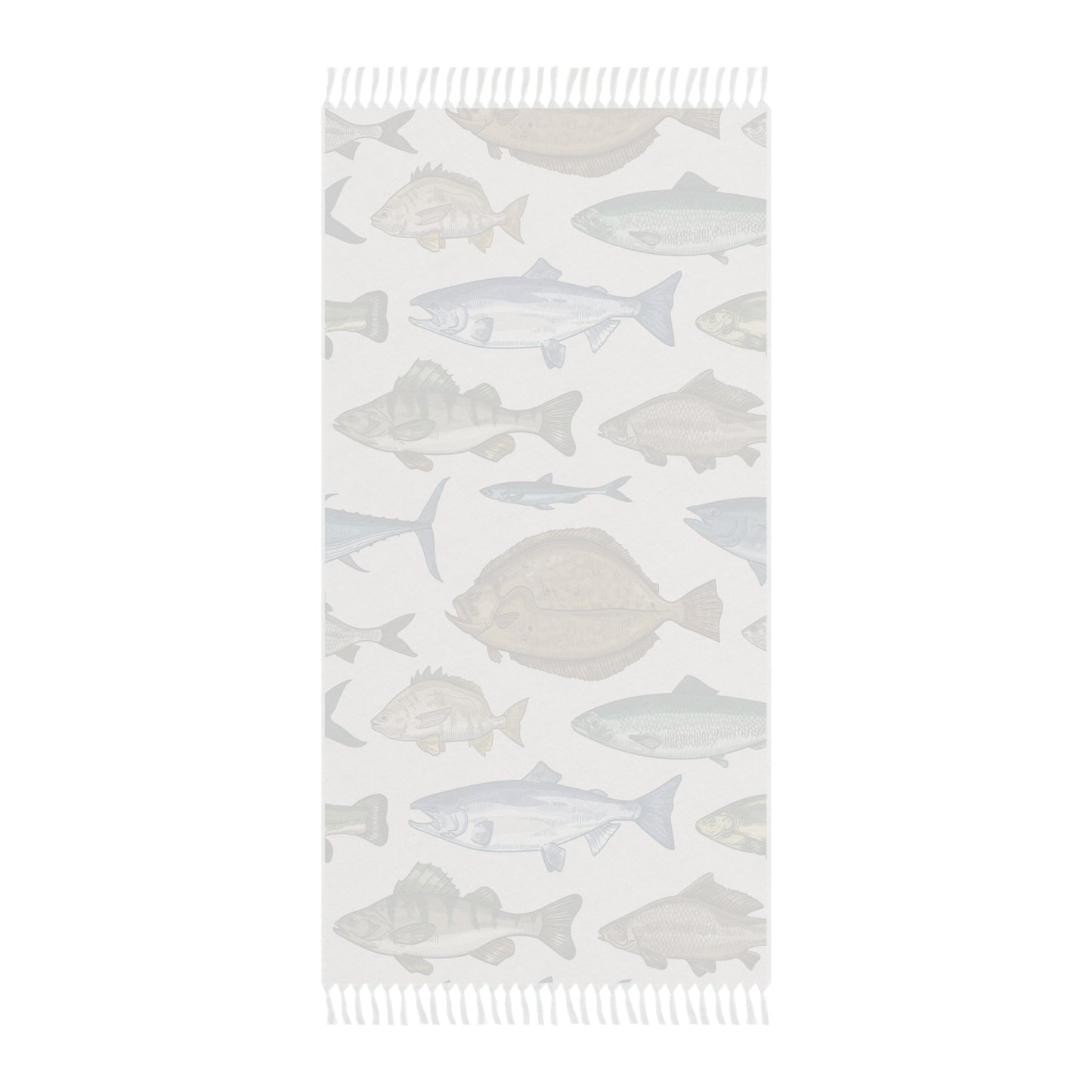 Boho Beach Boulder Cloth -  Fish Design