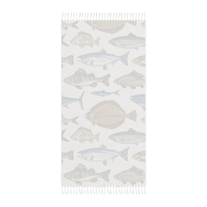 Boho Beach Boulder Cloth -  Fish Design