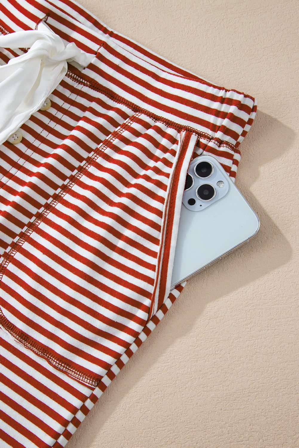 Red Stripe Two-Piece Lounge Set – Charleston Cozy & Chic