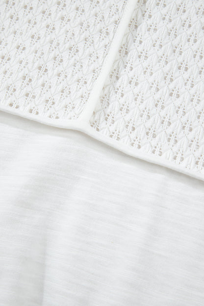 White V-Neck High-Low Oversized Top