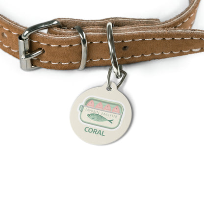 "Favorite Daughter" Sardine Pet Tag – Personalized Pet ID