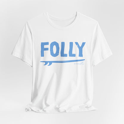 Folly Surf Graphic Tee — Coastal Blue Short Sleeve Shirt