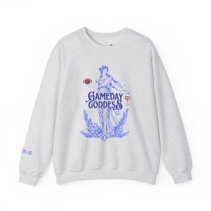 Gameday Goddess Crewneck – Greek Goddess Football Sweatshirt – Wine & Football Apparel for Women