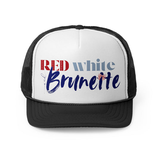 Red, White, and Brunette Foam 4th of July Trucker Hat