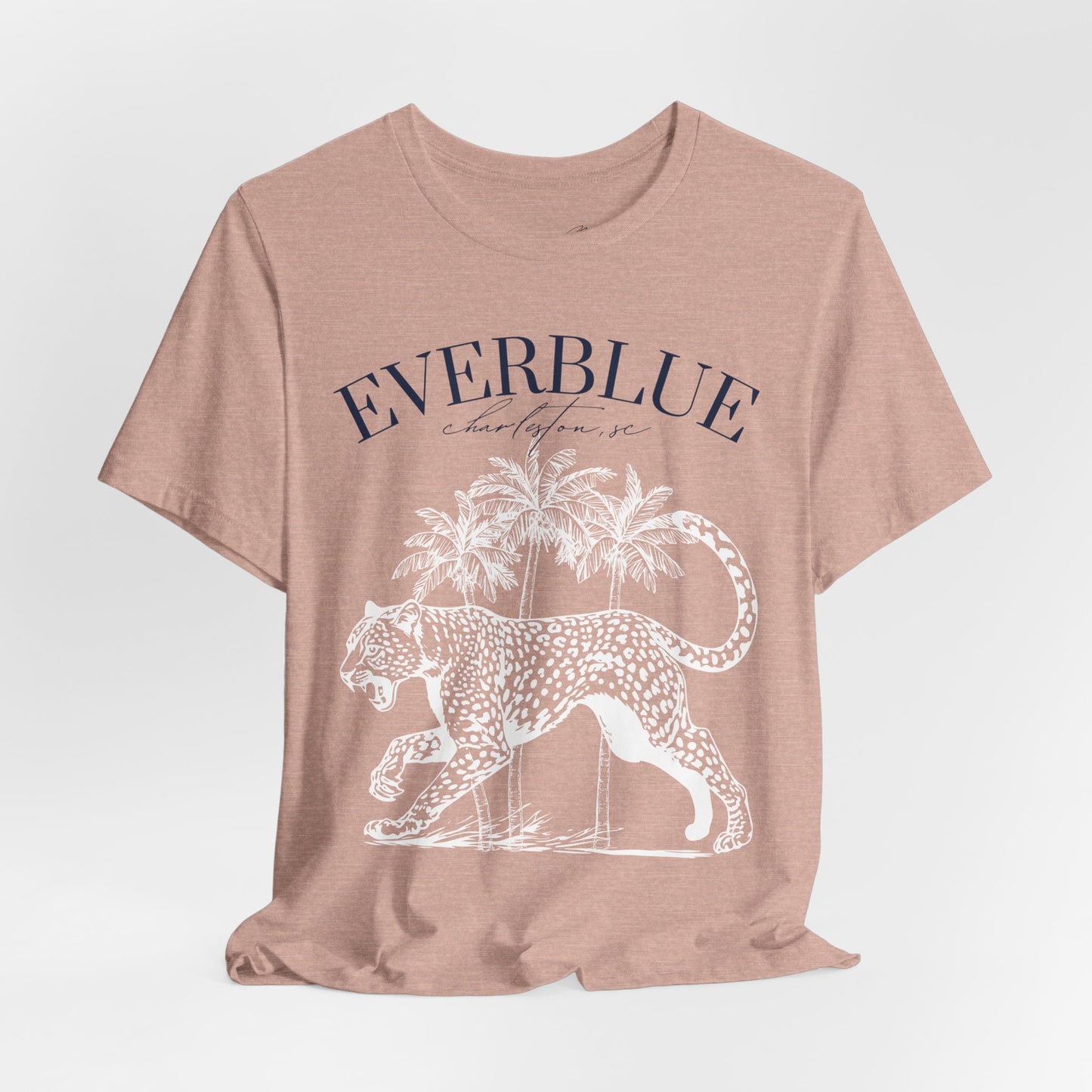 Vintage Cheetah & Palms Tee – Everblue Charleston Edition