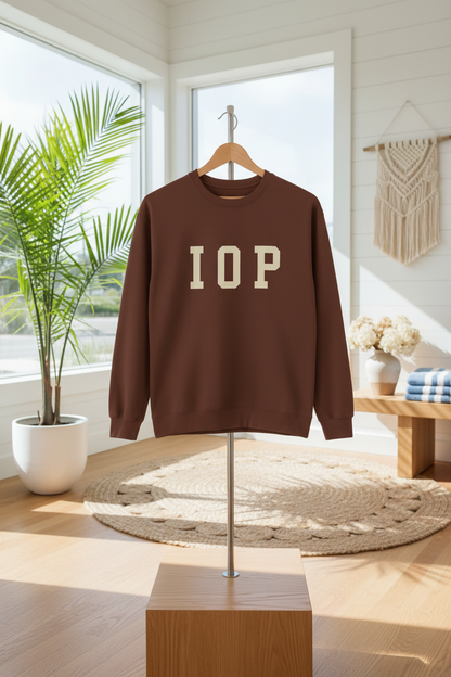 Coastal Collegiate Comfort: The Softstyle IOP Crewneck