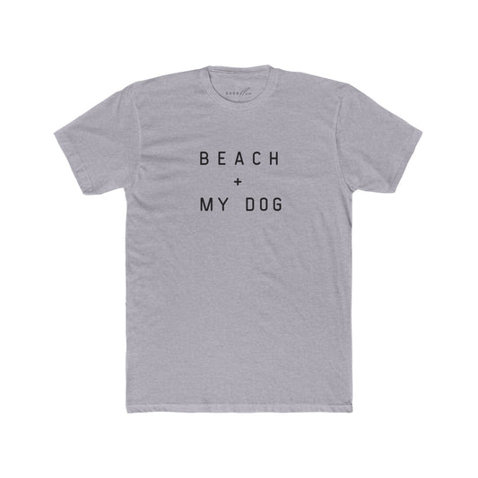 Beach + My Dog Unisex Cotton Crew Tee - Casual Summer Shirt