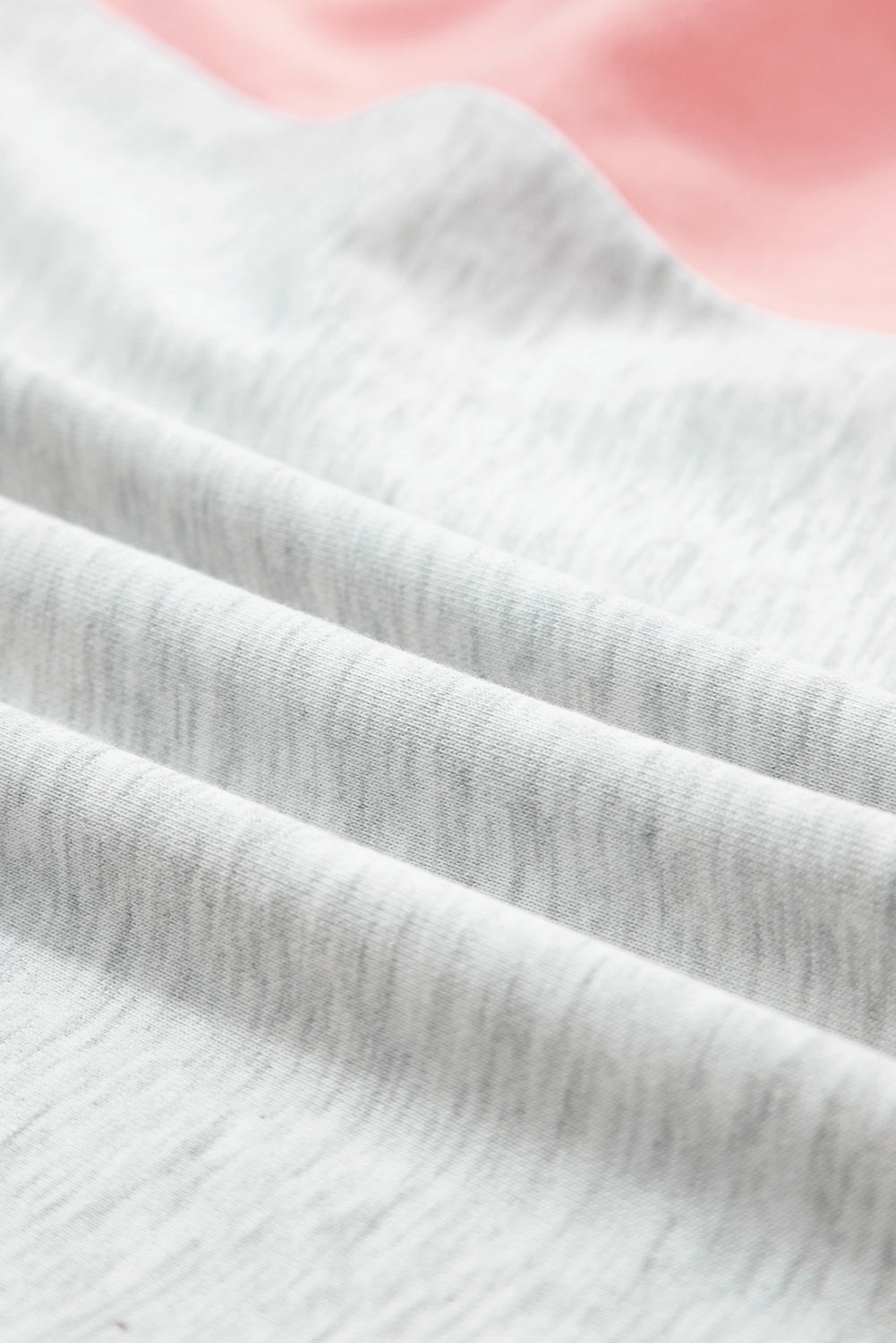 Grey & Pink Colorblock Pullover + Shorts Set – Sporty Coastal Style