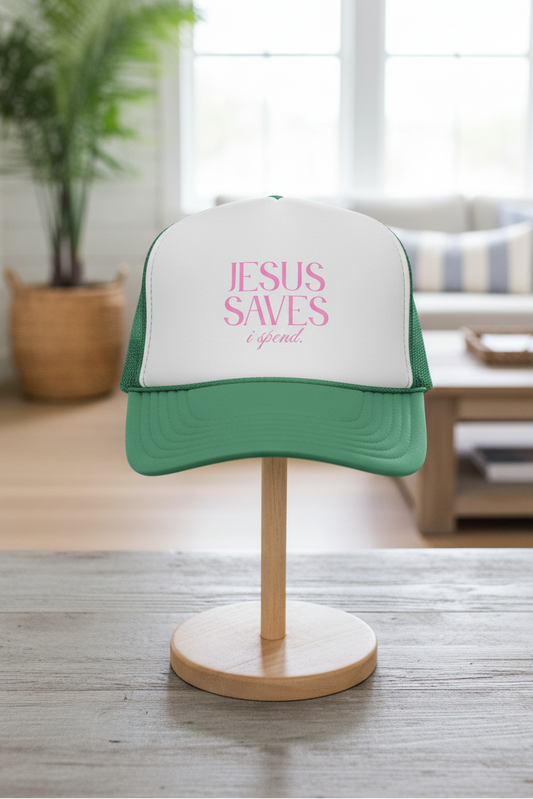 Jesus Saves. I Spend Hat – Coastal Faith Edition