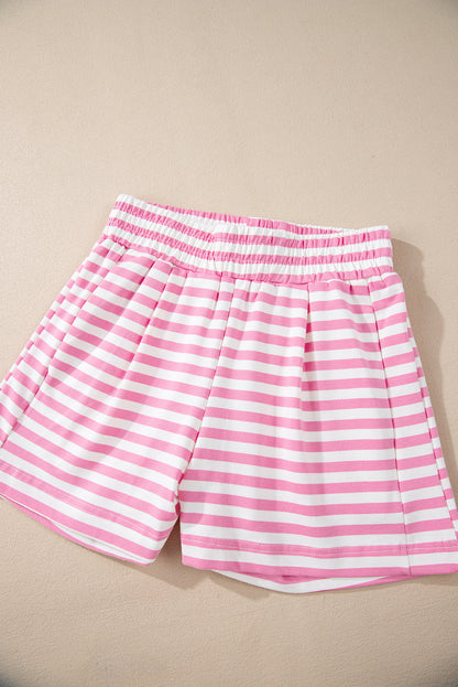 Pink Stripe Hoodie Short Set – Coastal Cool for Charleston Days
