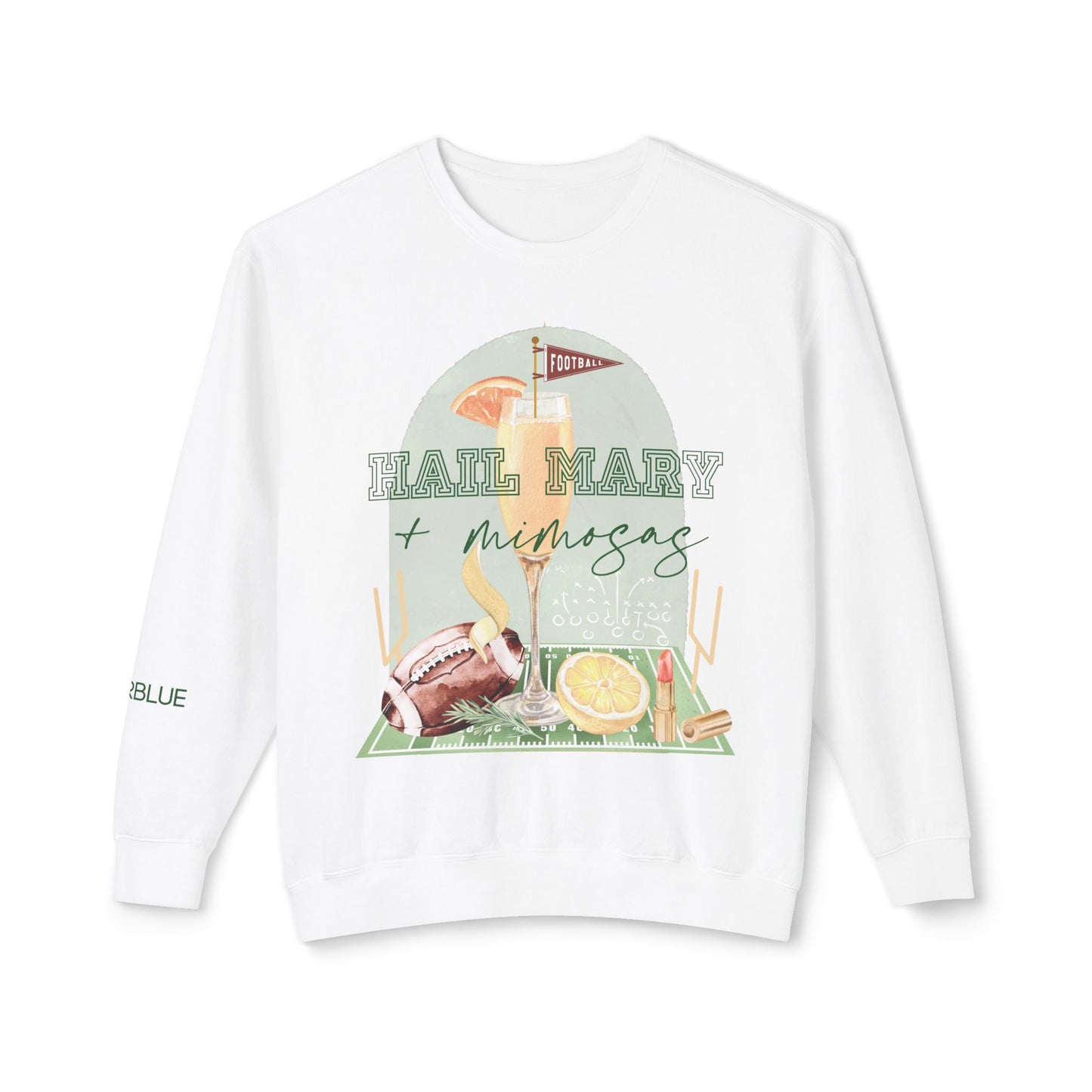 Hail Mary & Mimosas Crewneck – Cute Football Sweatshirt for Women – Sunday Funday Gameday Outfit