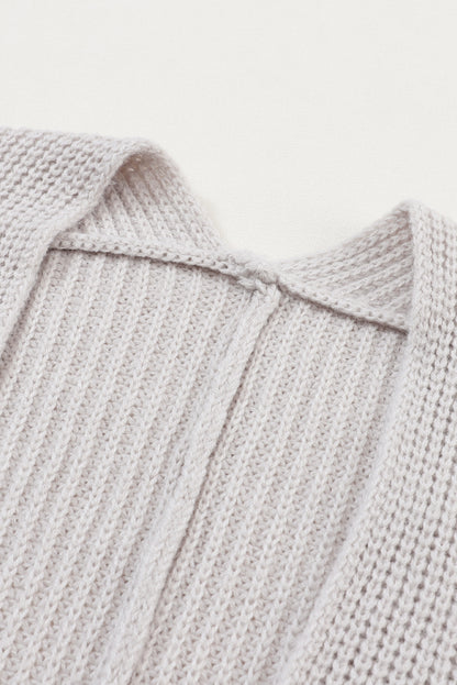 Oversized Batwing Cardigan – Open Front Pocket Knit Sweater