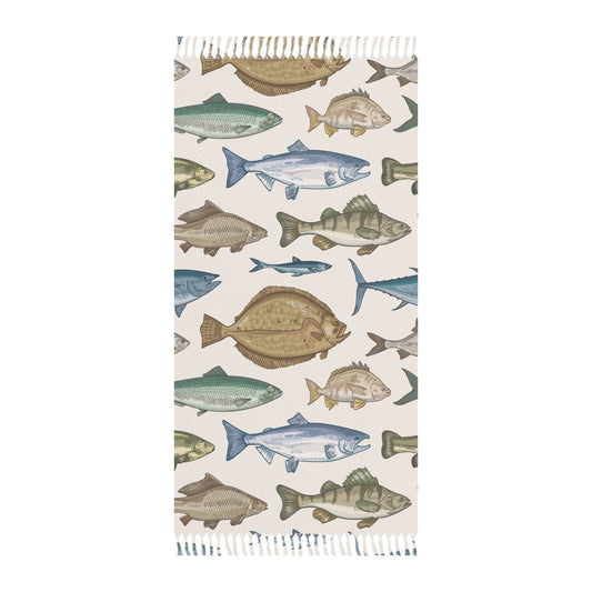 Boho Beach Boulder Cloth -  Fish Design