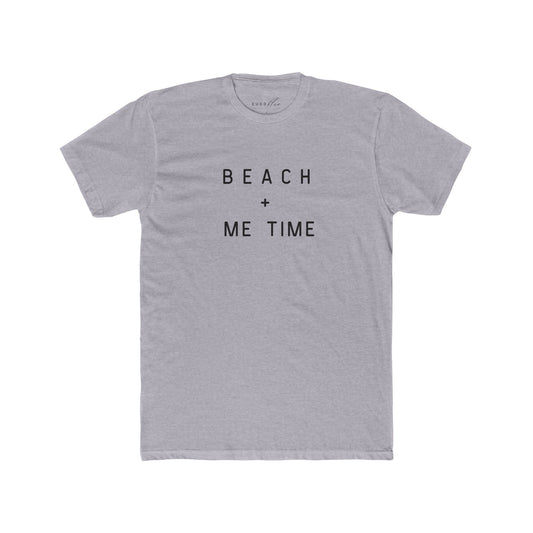 Beach + Me Time Unisex Cotton Crew Tee - Casual Summer Shirt