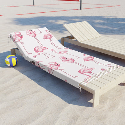 Boho Beach Boulder Cloth - Fab Flamingos Design