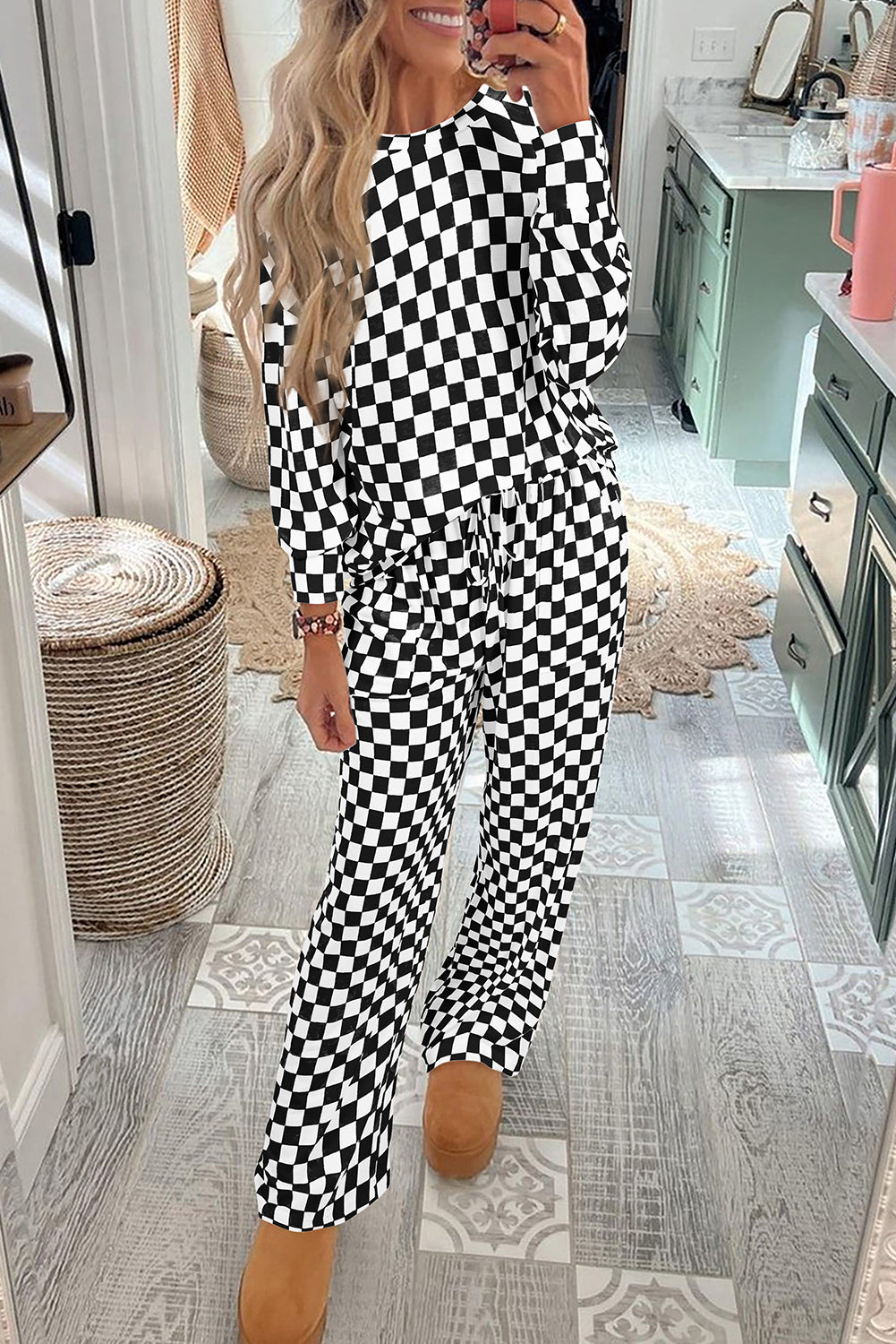Plaid Lounge Set
