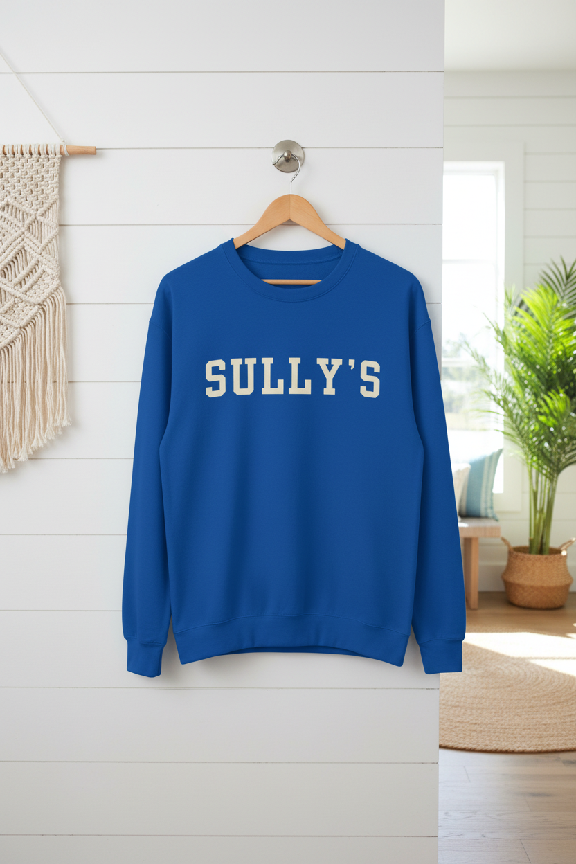 Coastal Collegiate Comfort: The Softstyle Sully's Crewneck