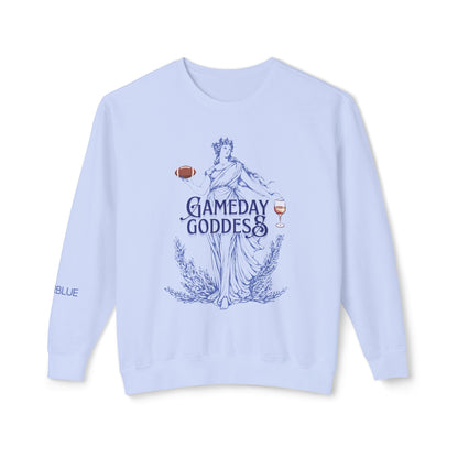 Gameday Goddess Crewneck – Greek Goddess Football Sweatshirt – Wine & Football Apparel for Women