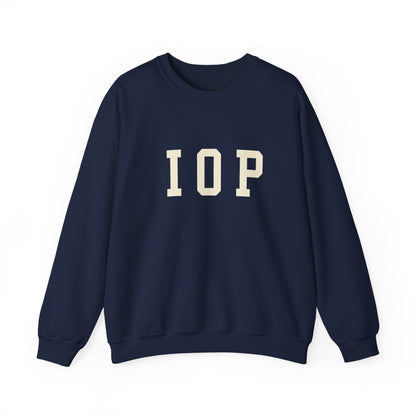 Coastal Collegiate Comfort: The Softstyle IOP Crewneck