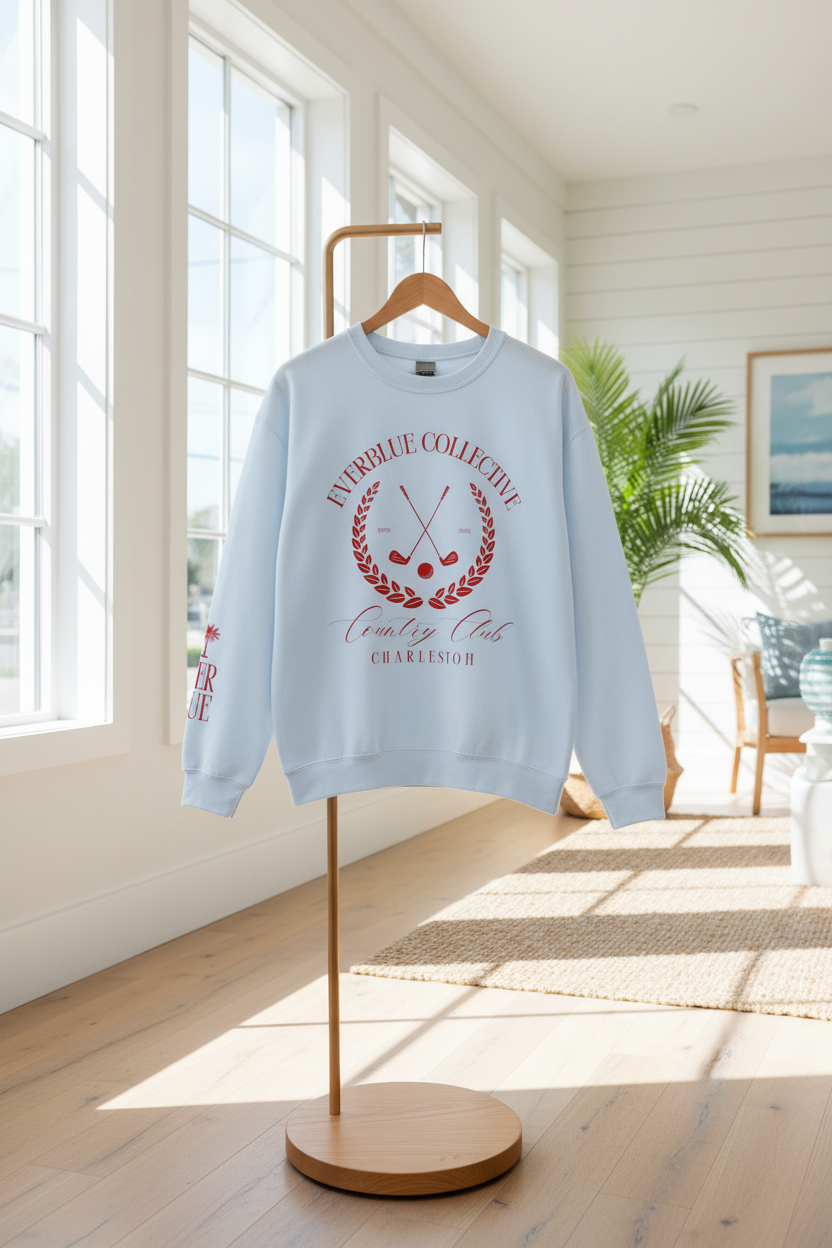 EverBlue Country Club Crewneck – Charleston Edition