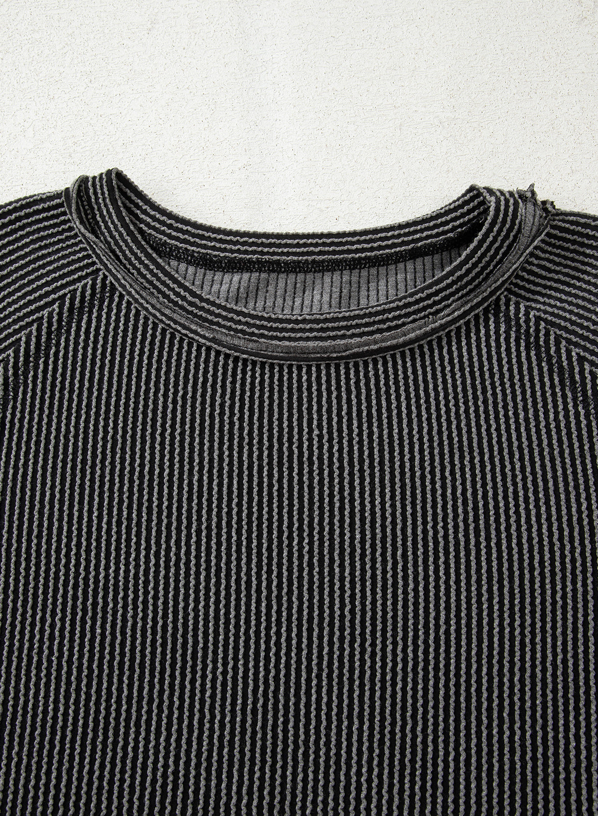 Sky Blue Corded Lantern Sleeve Top & Ruffled Mini Skirt Set