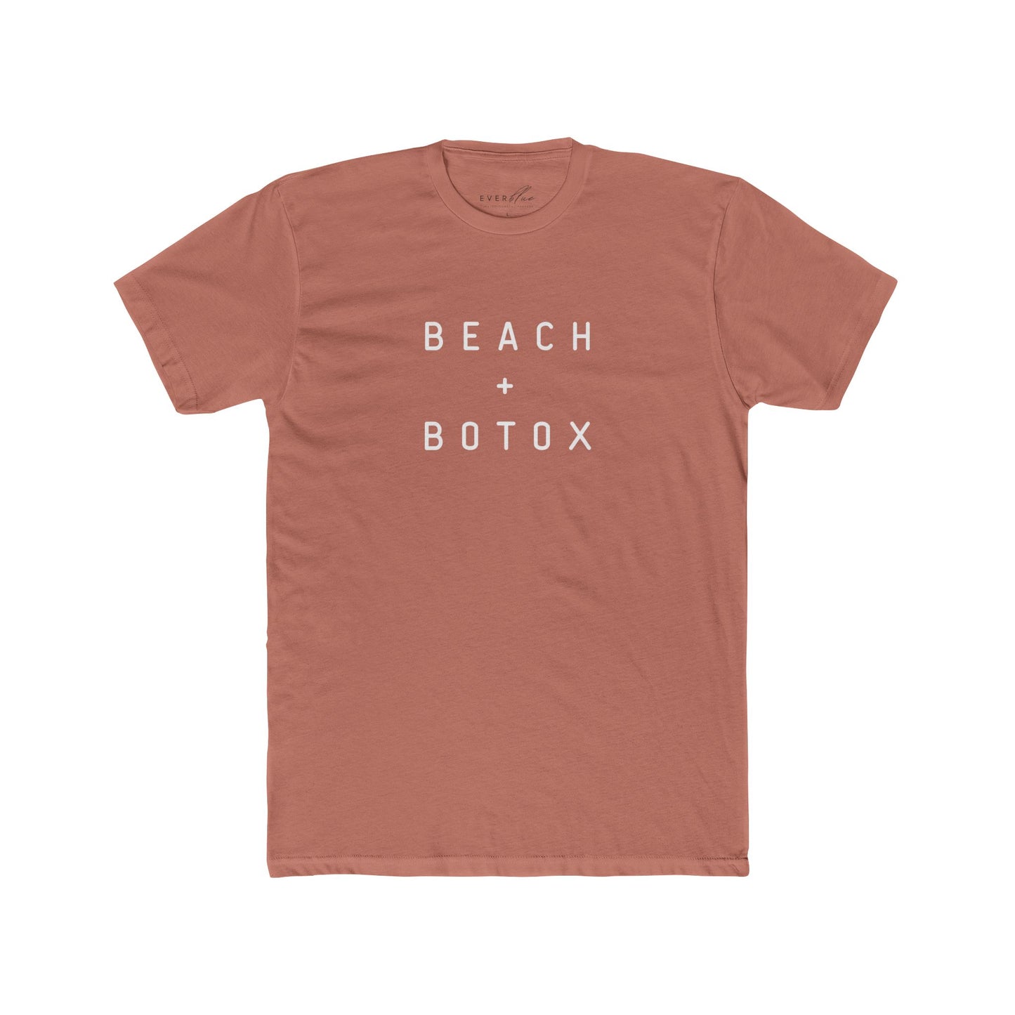 Beach + Botox Unisex Cotton Crew Tee - Casual Summer Shirt