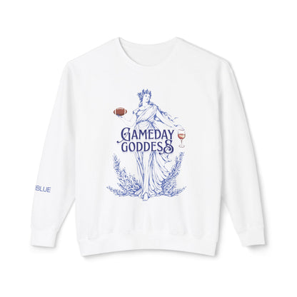 Gameday Goddess Crewneck – Greek Goddess Football Sweatshirt – Wine & Football Apparel for Women