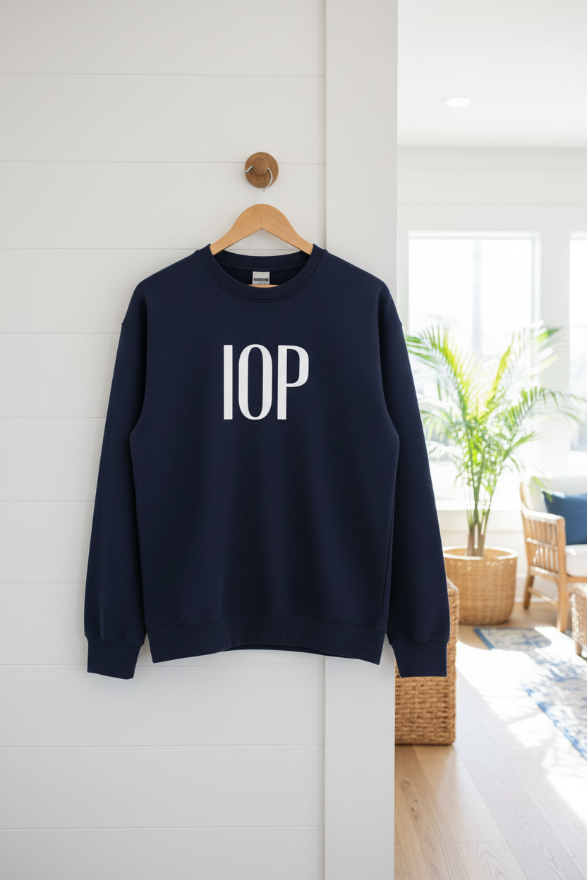 Preppy IOP Crewneck - Coastal Pullover
