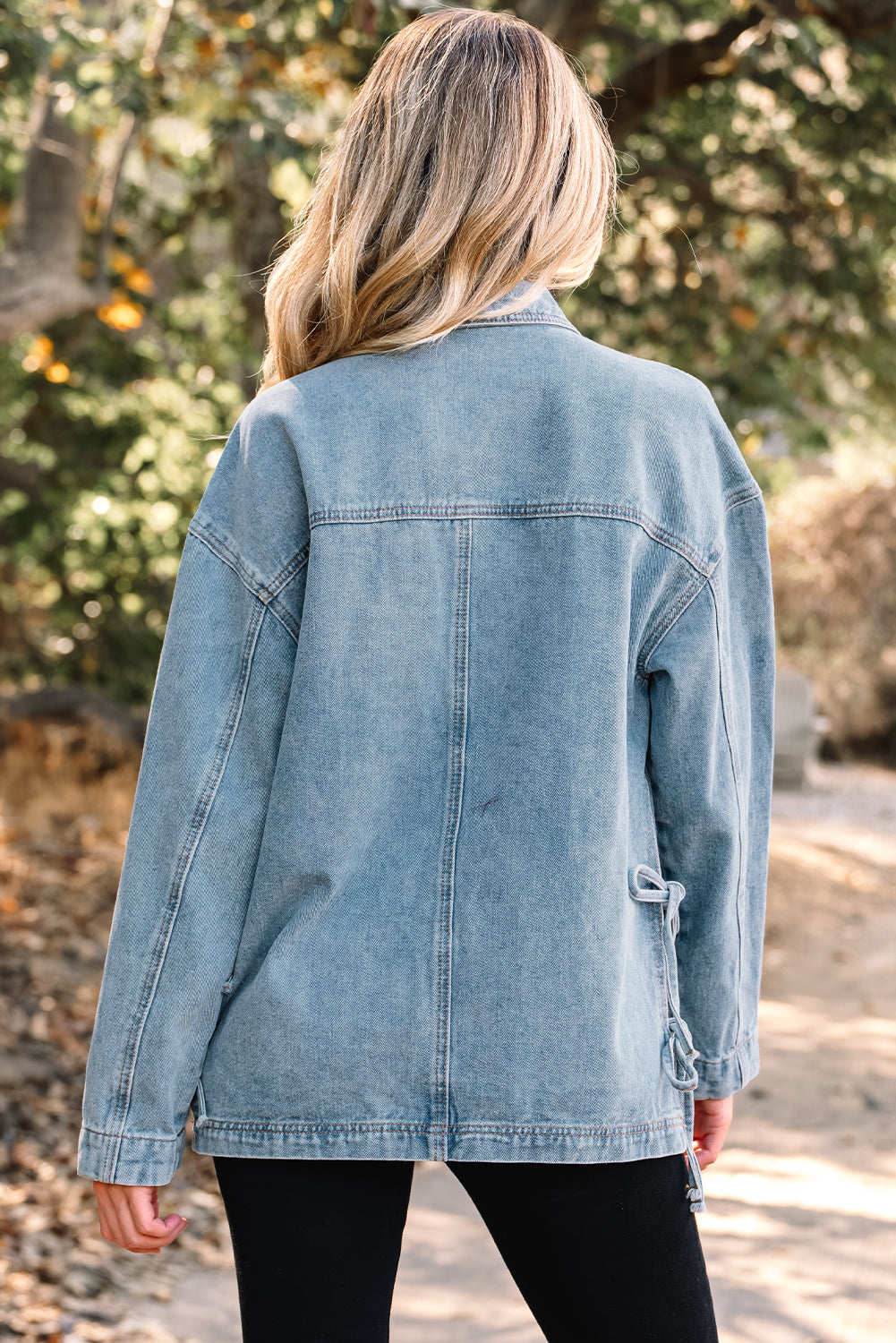 Beau Blue Oversized Denim Jacket – Charleston Coastal Casual