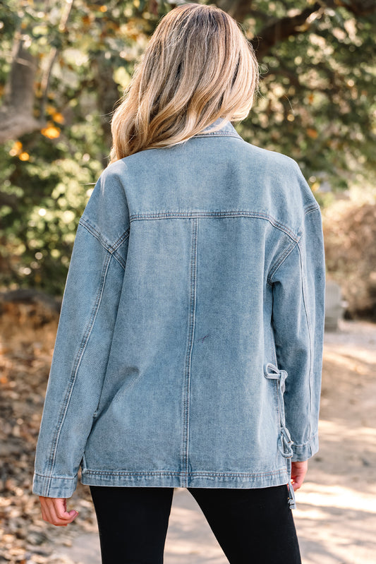 Beau Blue Oversized Denim Jacket – Charleston Coastal Casual