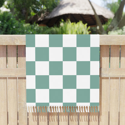Boho Beach Boulder Cloth - Cool Checker