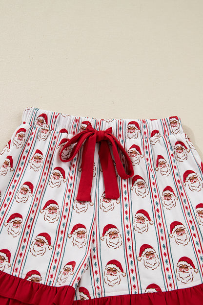Santa & Stripes Ruffle PJ Set – Charleston Coastal Holiday Fun